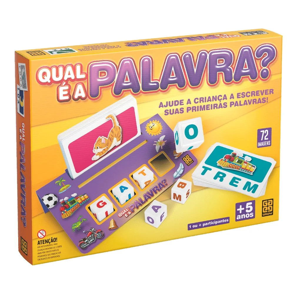 Jogo com palavras brinquedos