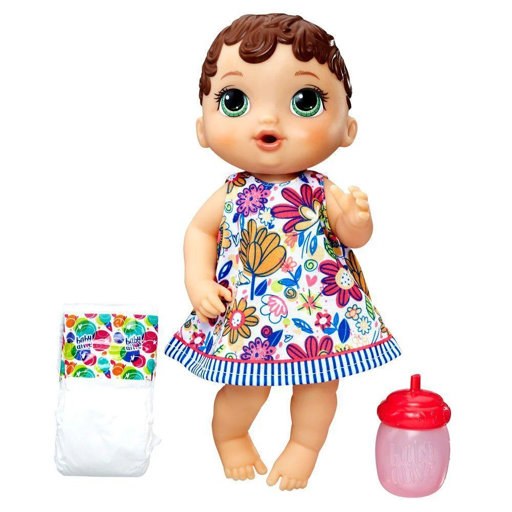 Roupa - vestido e fralda para boneca bebê newborn Divertoys