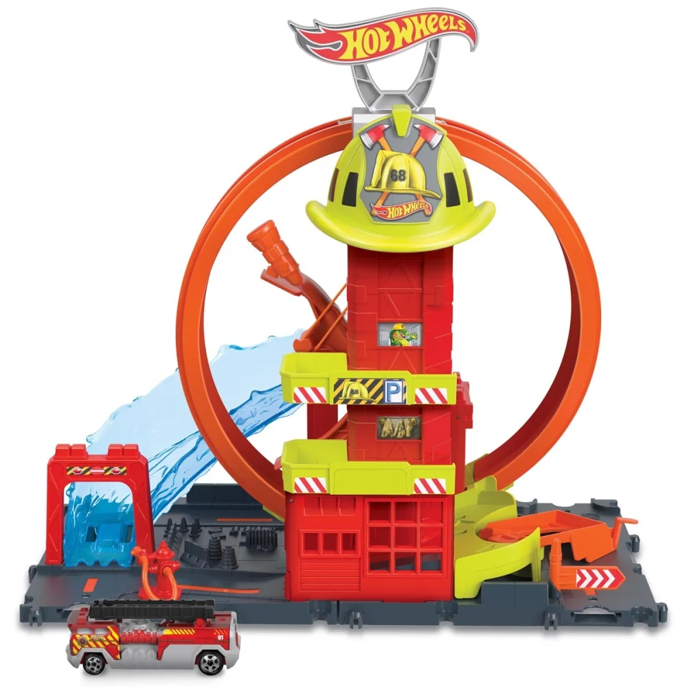 Pistas e Autoramas - Pista Hot Wheels - Posto de Bombeiros Super