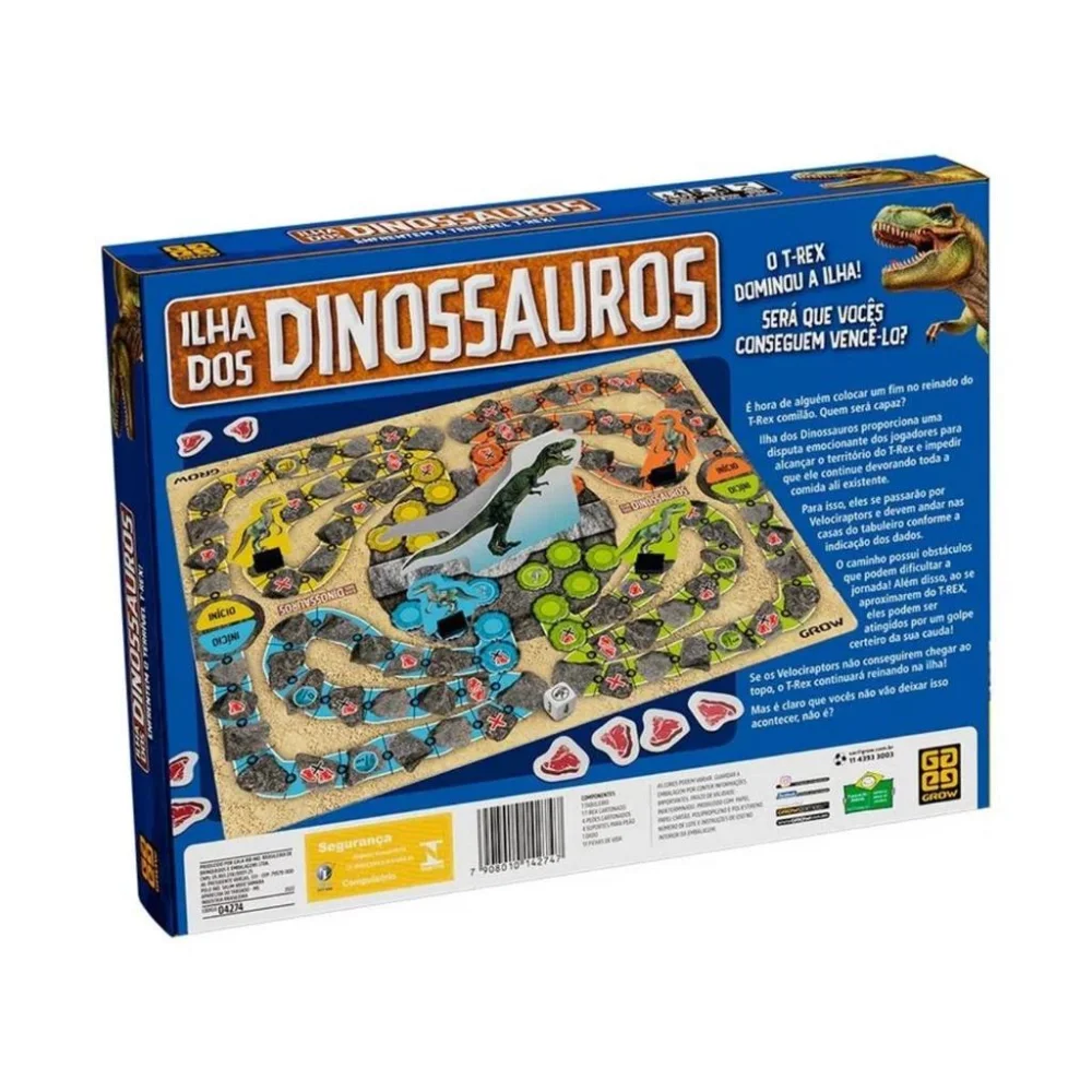 Jogo De Tabuleiro Dinossauro Game Braskit