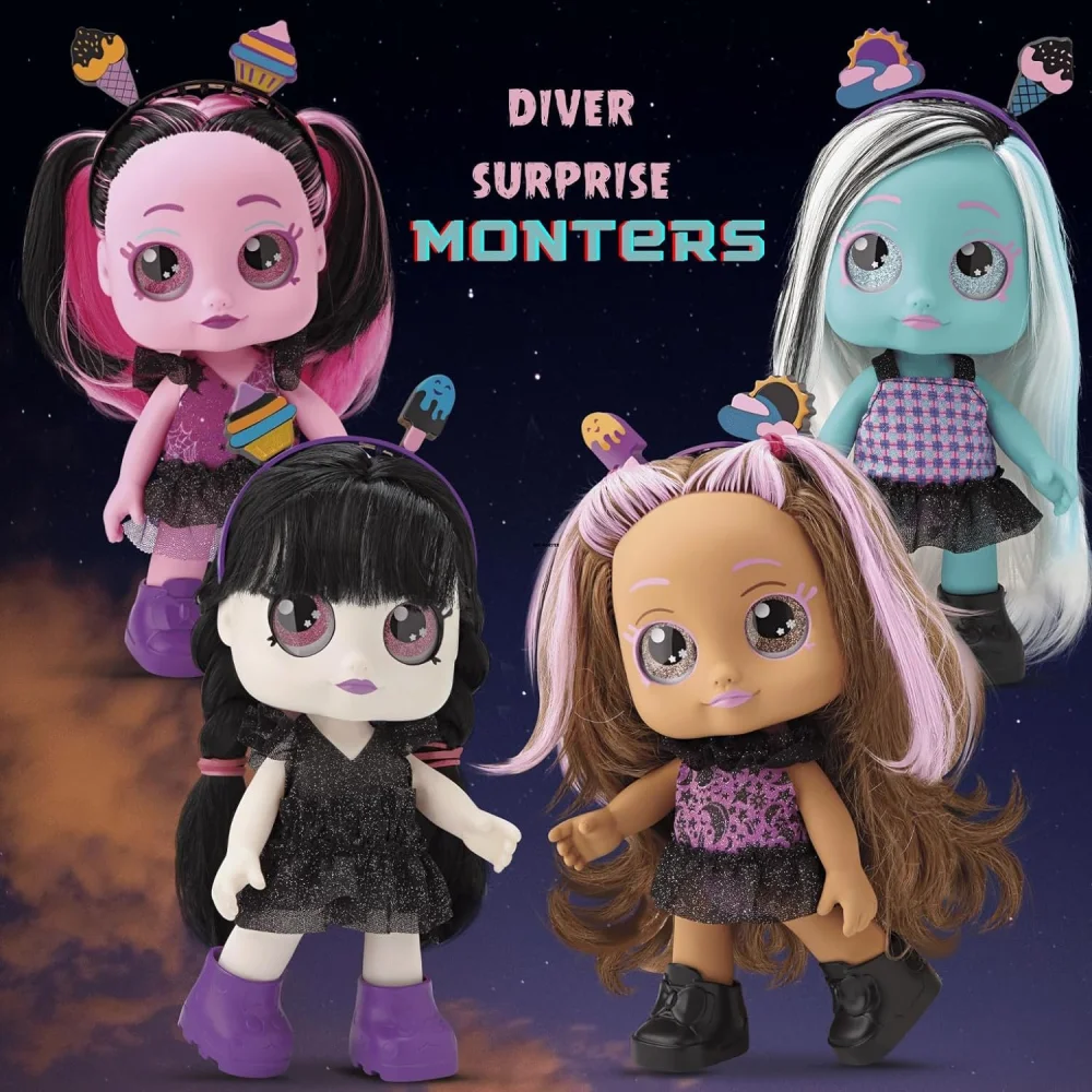 Brinquedos - Boneca Diver Surprise Monster Wandinha - Assombrosa